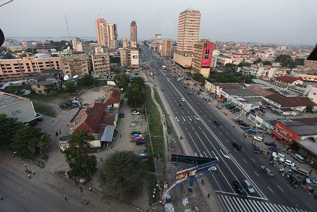 Une vue du centre-ville de Kinshasa, la capitale de la République démocratique du Congo.